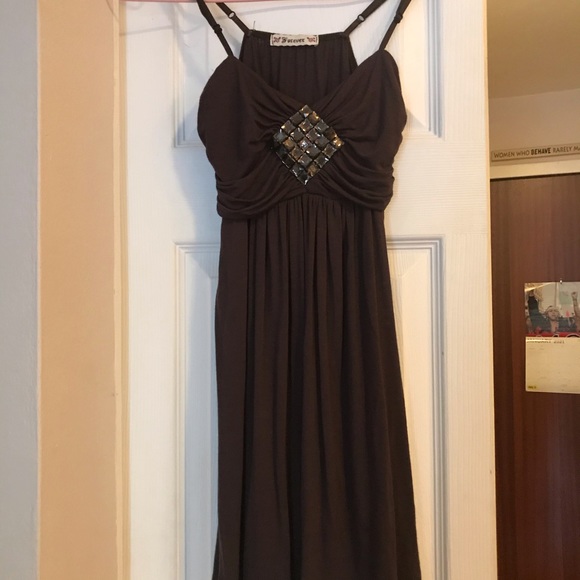 Forever 21 Dresses & Skirts - FOREVER 21 BROWN RUCHED TOP or MINI DRESS!
